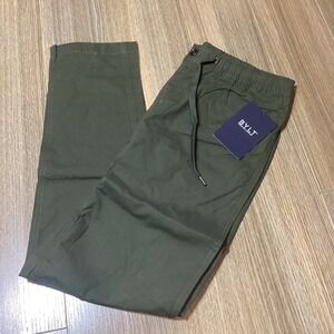 BYLT Premium Basics Men Olive Green Cargo Jogger‎ Pants Drawstring Size M